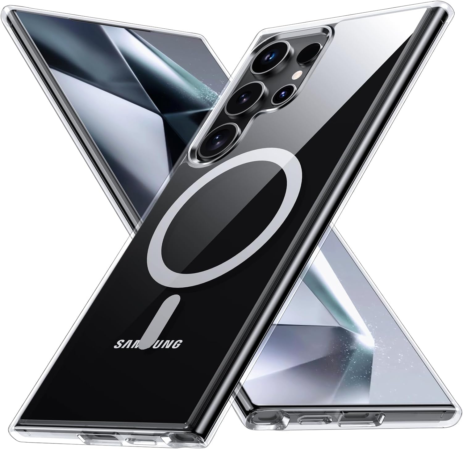 MagSafe Clear Transparent Silicone Magnetic case for Samsung S24 Ultra