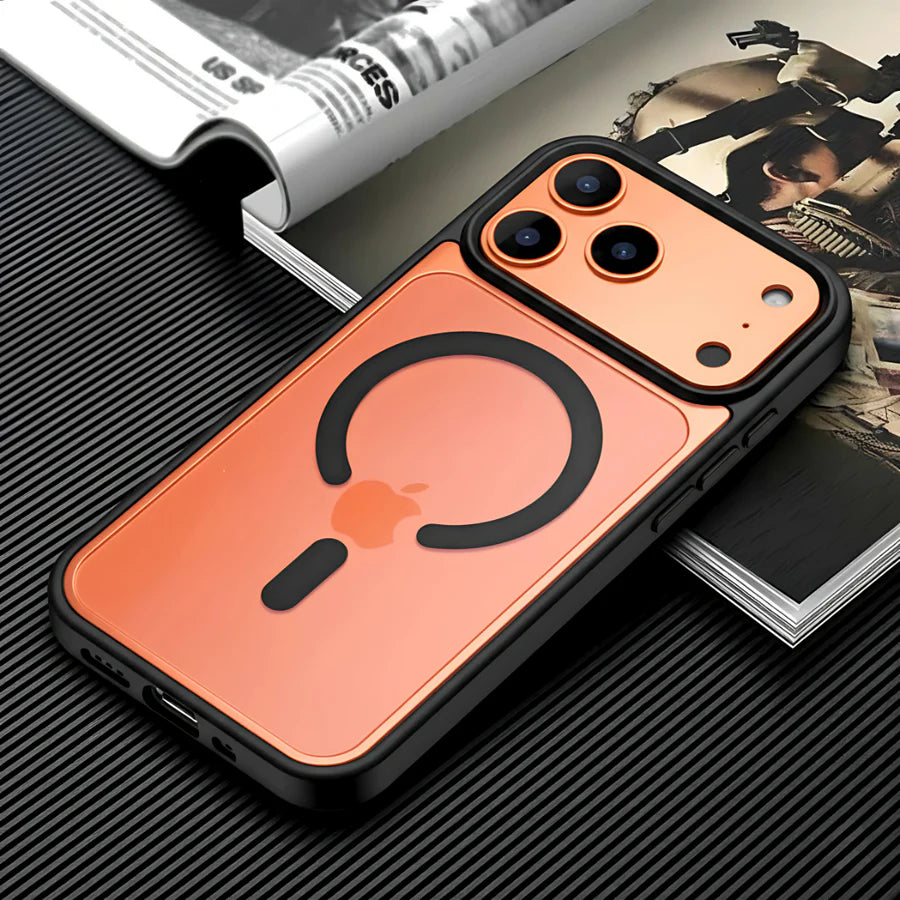 Black MagSafe Clear Transparent Silicone Magnetic case for Apple iphone 17 Pro Max