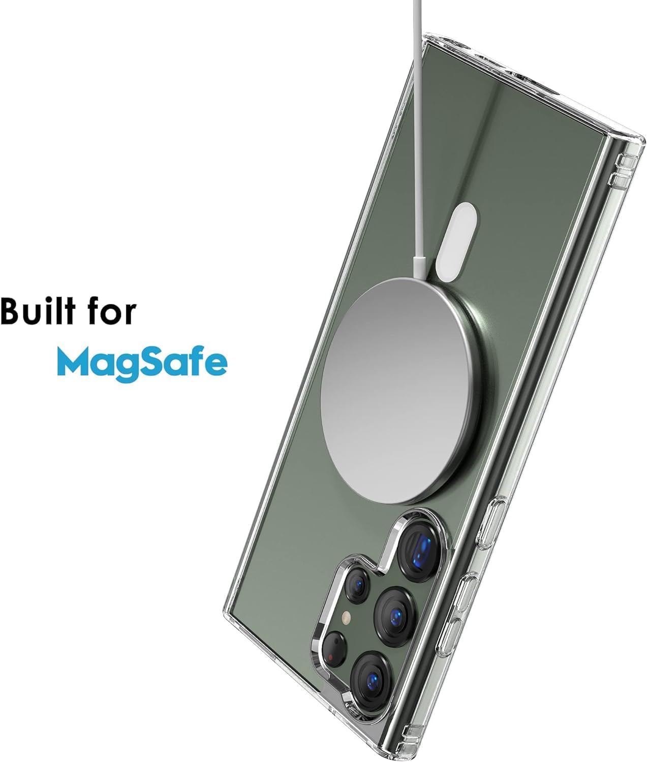 MagSafe Clear Transparent Silicone Magnetic case for Samsung S24 Ultra