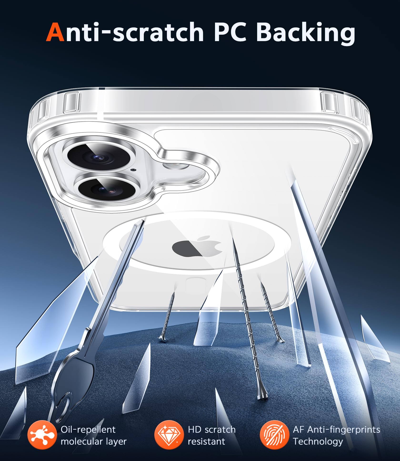 MagSafe Clear Transparent Silicone Magnetic case for Apple iphone 16