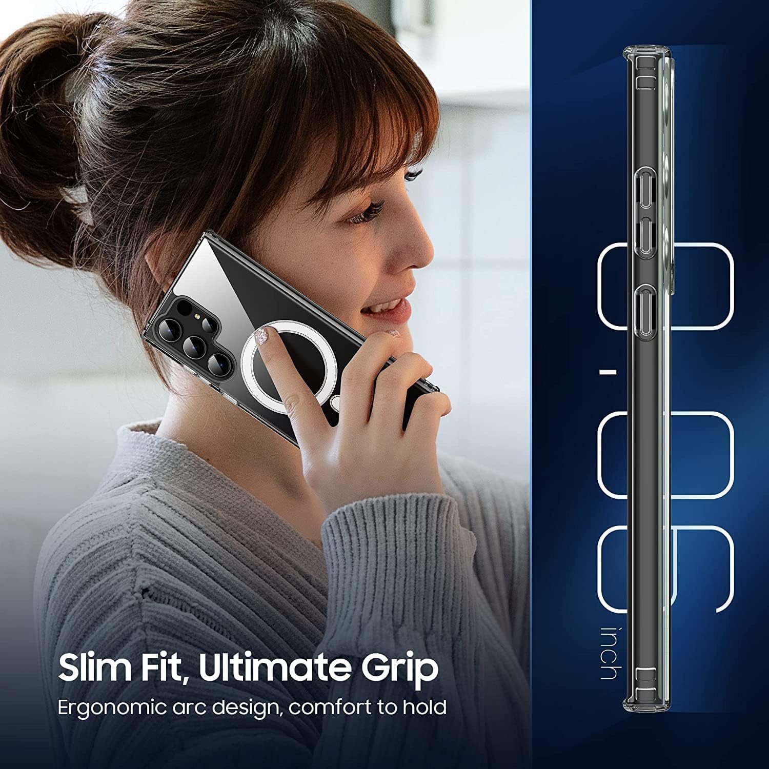 MagSafe Clear Transparent Silicone Magnetic case for Samsung S24 Ultra