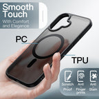 Black MagSafe Clear Transparent Silicone case for Apple iphone 17