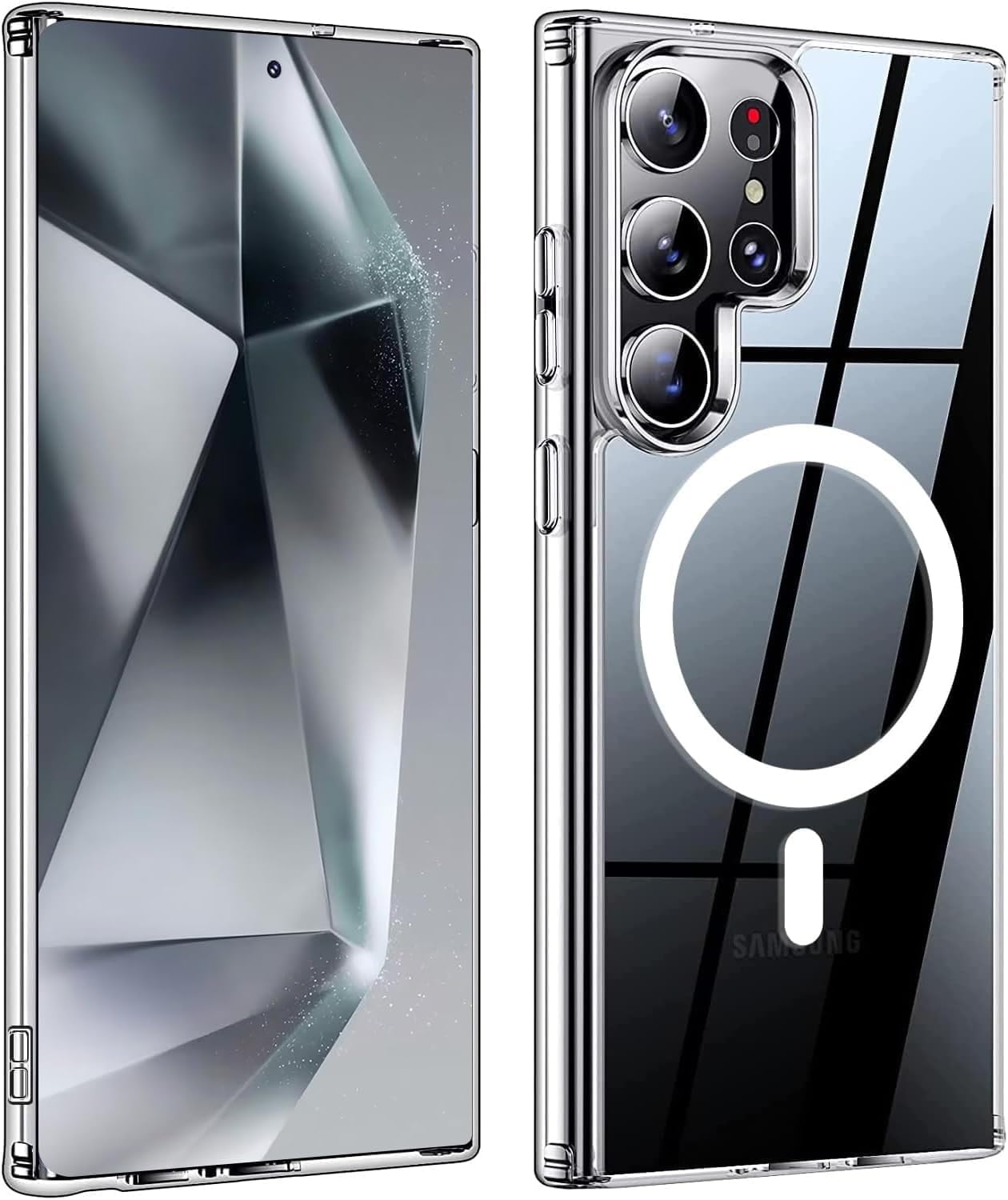 MagSafe Clear Transparent Silicone Magnetic case for Samsung S24 Ultra