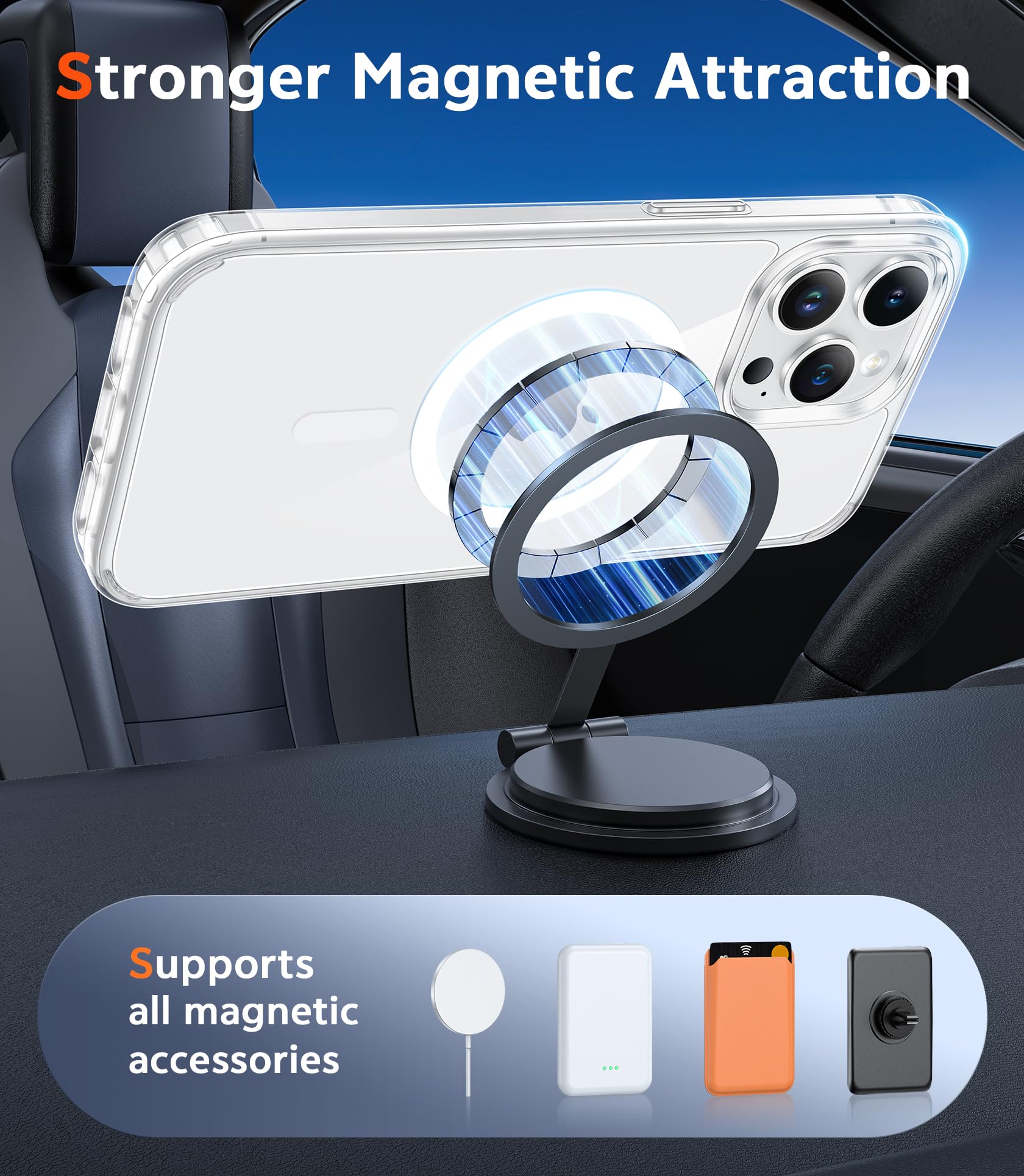 MagSafe Clear Transparent Silicone Magnetic case for Apple iphone 13 Pro