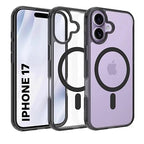 Black MagSafe Clear Transparent Silicone case for Apple iphone 17