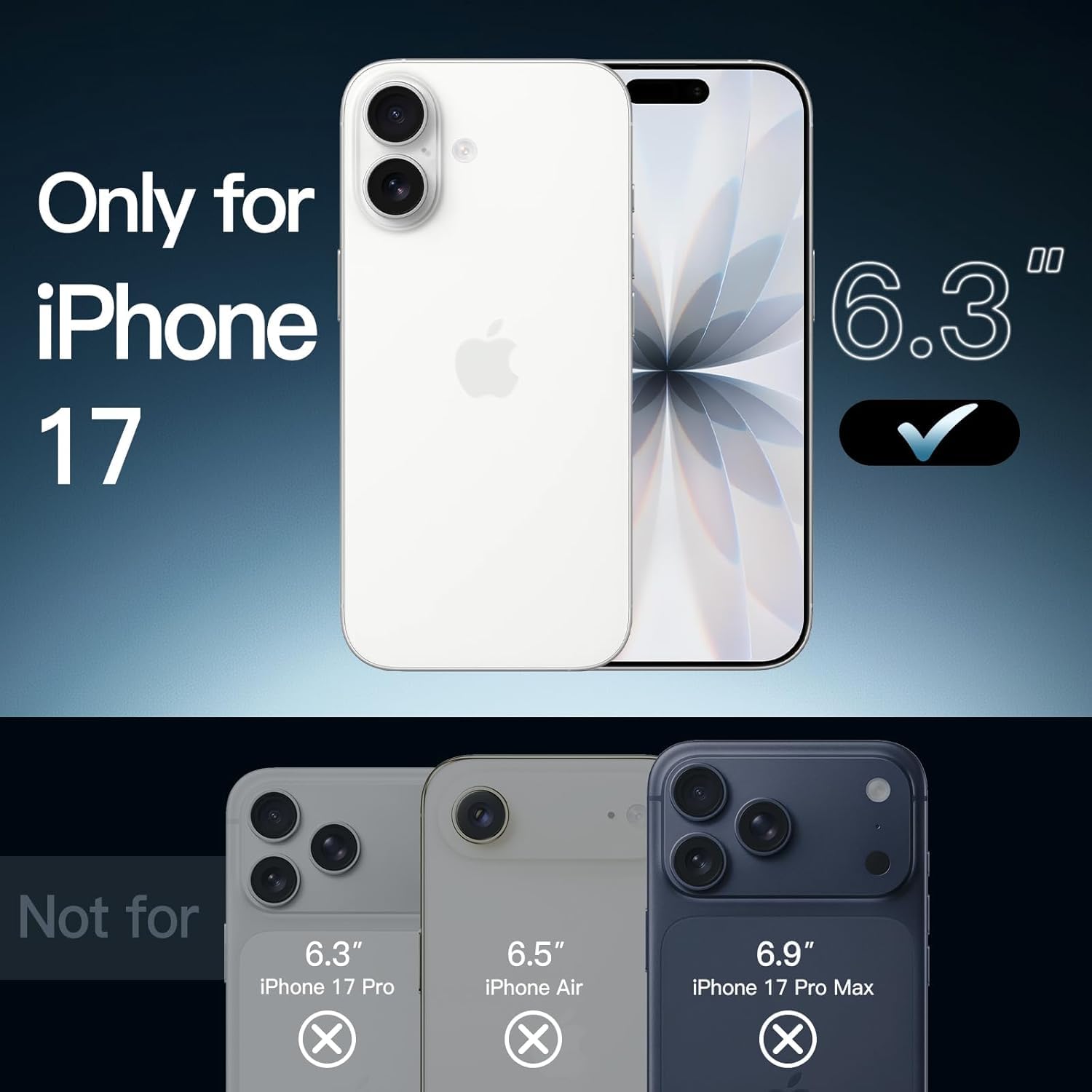 Magnetic Case for iPhone 17 6.3-Inch Compatible with MagSafe, Shockproof Phone Bumper Cover, Anti-Scratch Clear Back (Clear)