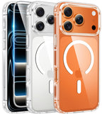 MagSafe Clear Transparent Silicone Magnetic case for Apple iphone 17 Pro
