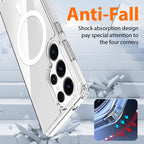 Clear Case for Samsung Galaxy S25 Ultra, Magnetic Cover Compatible with MagSafe, Hard Back Slim Shockproof Bumper, Support Wireless Charging