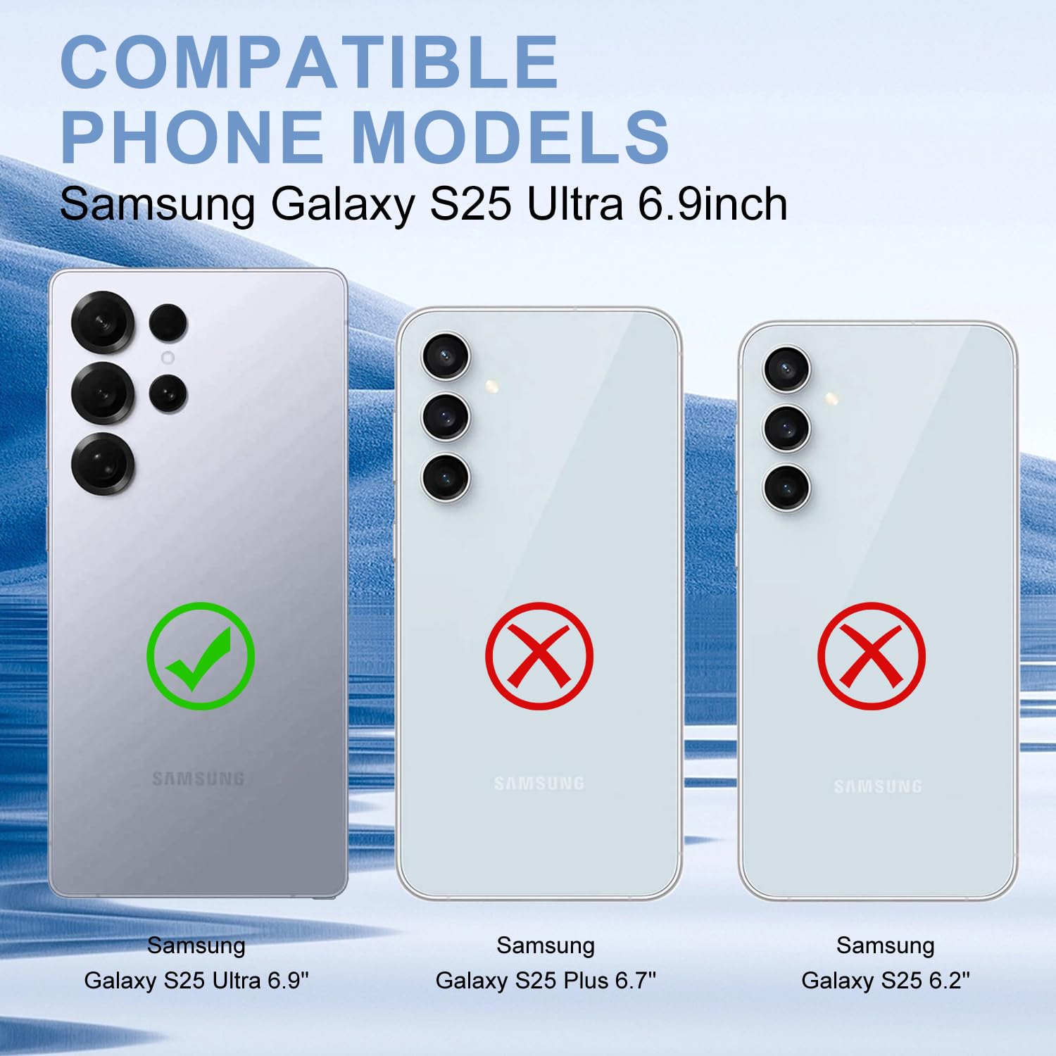 Clear Case for Samsung Galaxy S25 Ultra, Magnetic Cover Compatible with MagSafe, Hard Back Slim Shockproof Bumper, Support Wireless Charging