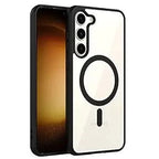 Black MagSafe Clear Transparent Silicone case for Samsung S23 5g