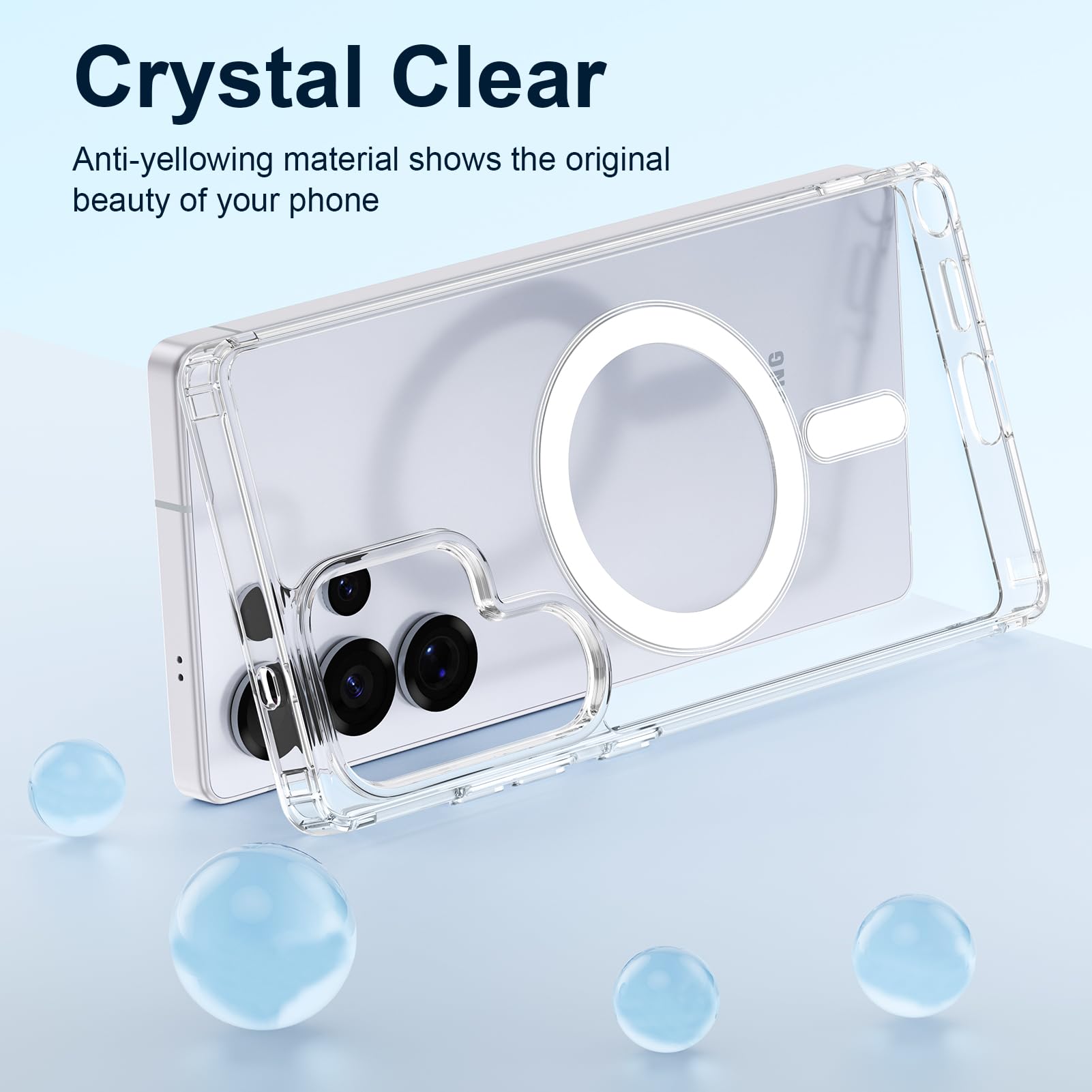 Samsung S25 Ultra Back Cover case | Magsafe Bold Magnetic Matte - Clear